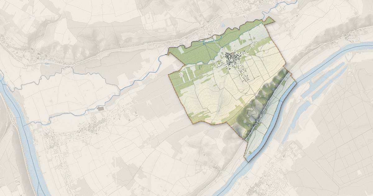 Portrait cartographique de Gommecourt : relief, eau, forêts, bâti et voies, calculés à partir des données de l'IGN