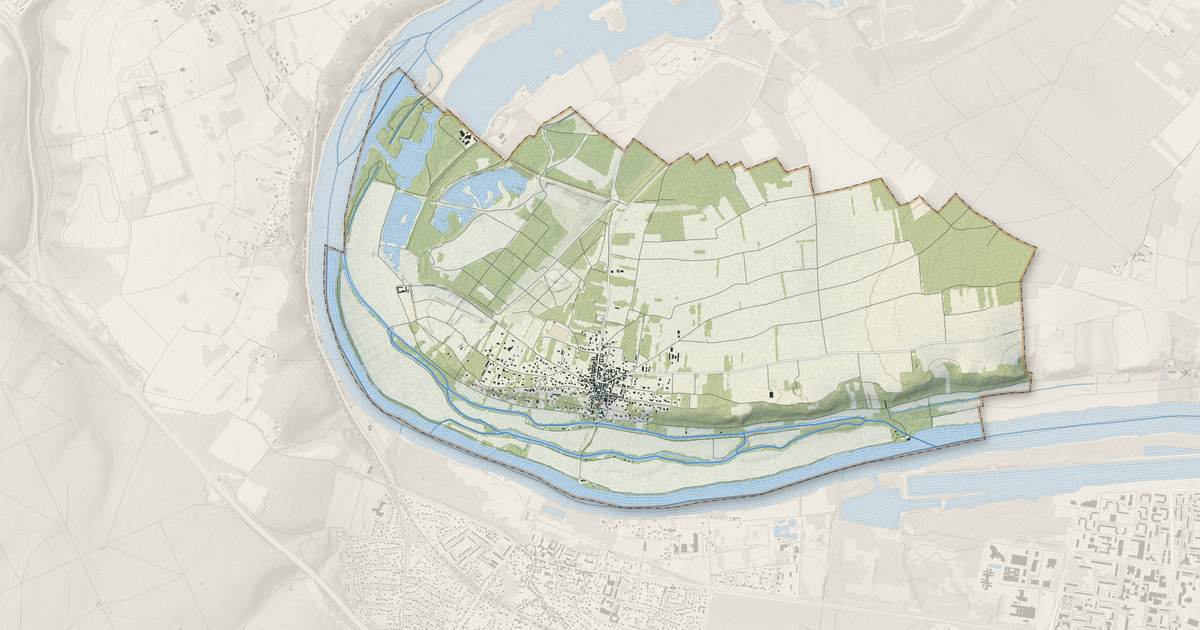 Portrait cartographique de Guernes : relief, eau, forêts, bâti et voies, calculés à partir des données de l'IGN