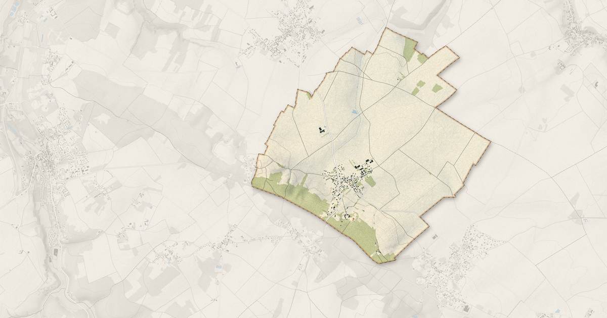 Portrait cartographique de Hargeville : relief, eau, forêts, bâti et voies, calculés à partir des données de l'IGN