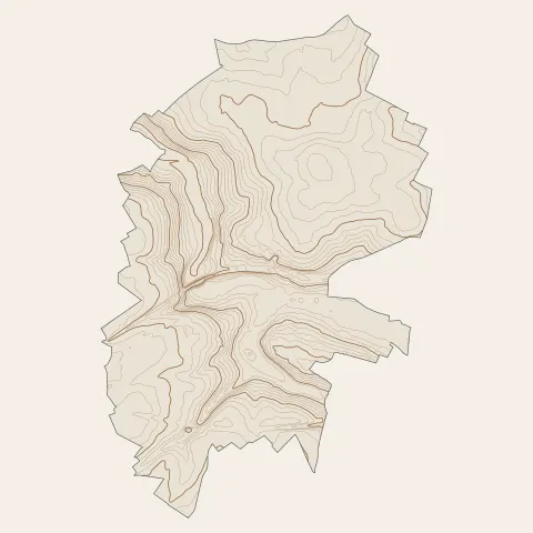 Houdan : courbes de niveau