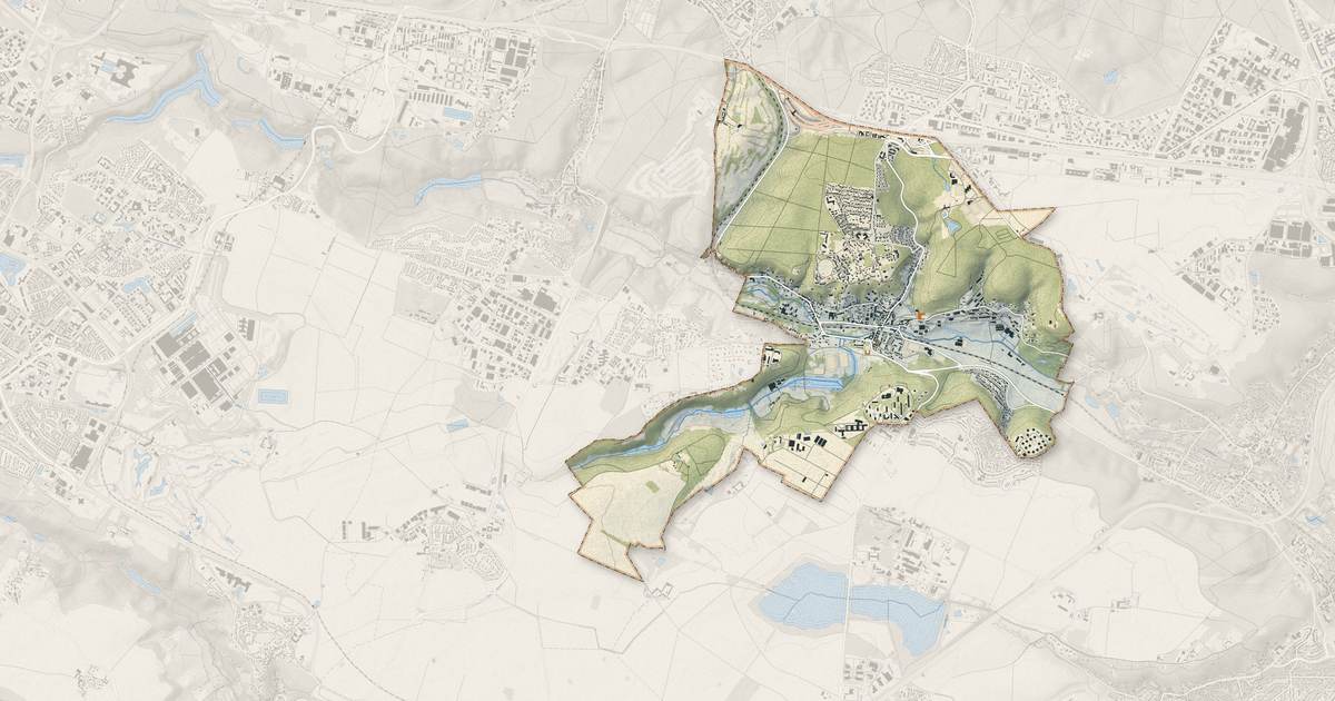 Portrait cartographique de Jouy-en-Josas : relief, eau, forêts, bâti et voies, calculés à partir des données de l'IGN
