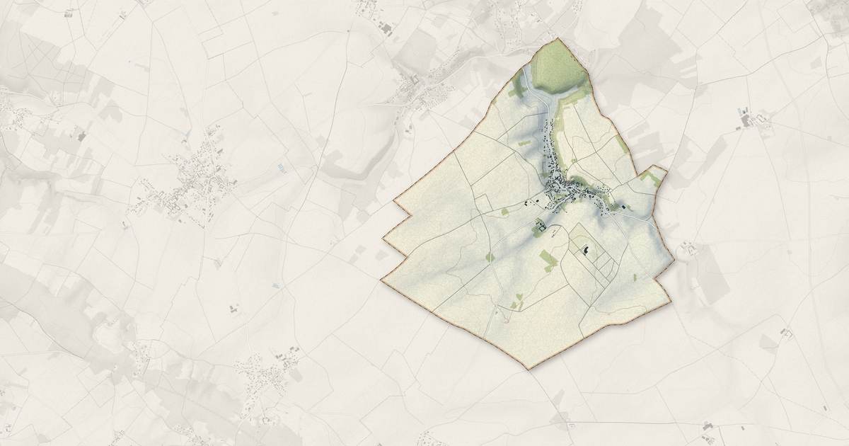 Portrait cartographique de Jumeauville : relief, eau, forêts, bâti et voies, calculés à partir des données de l'IGN