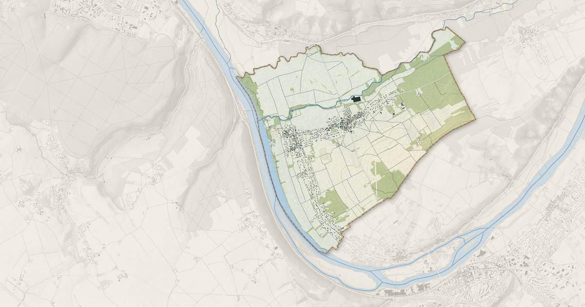 Portrait cartographique de Limetz-Villez : relief, eau, forêts, bâti et voies, calculés à partir des données de l'IGN
