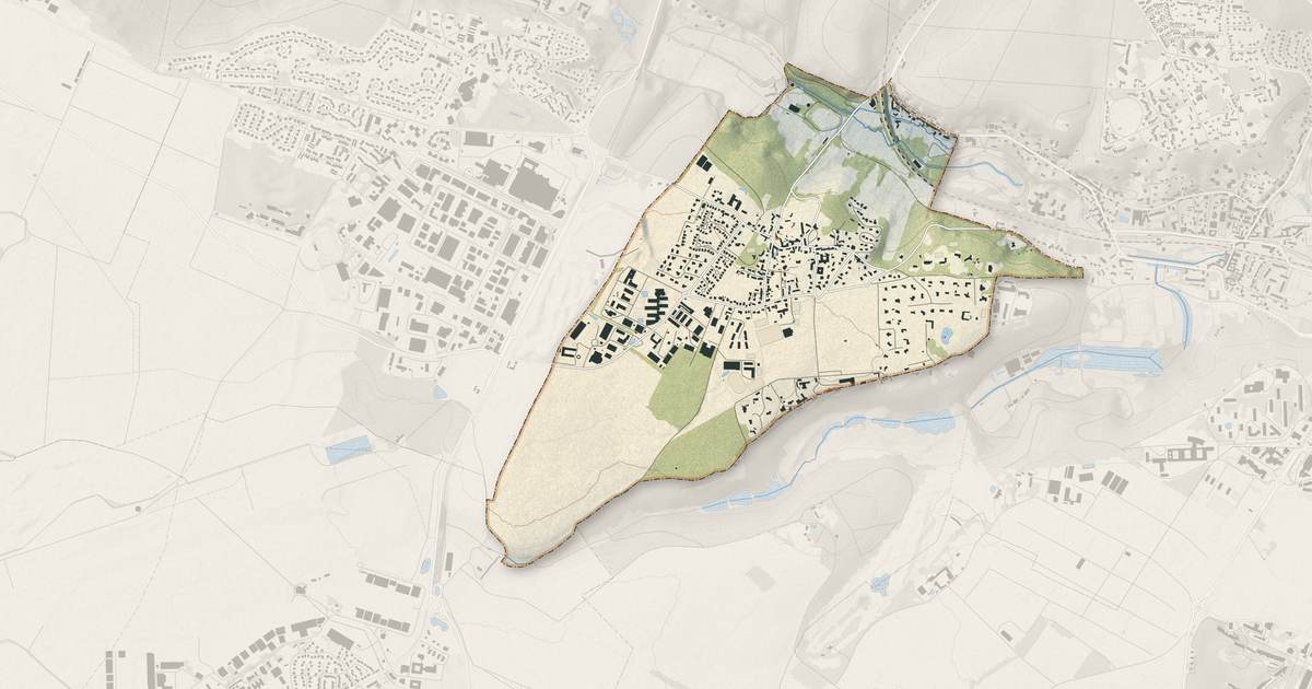Portrait cartographique de Les Loges-en-Josas : relief, eau, forêts, bâti et voies, calculés à partir des données de l'IGN