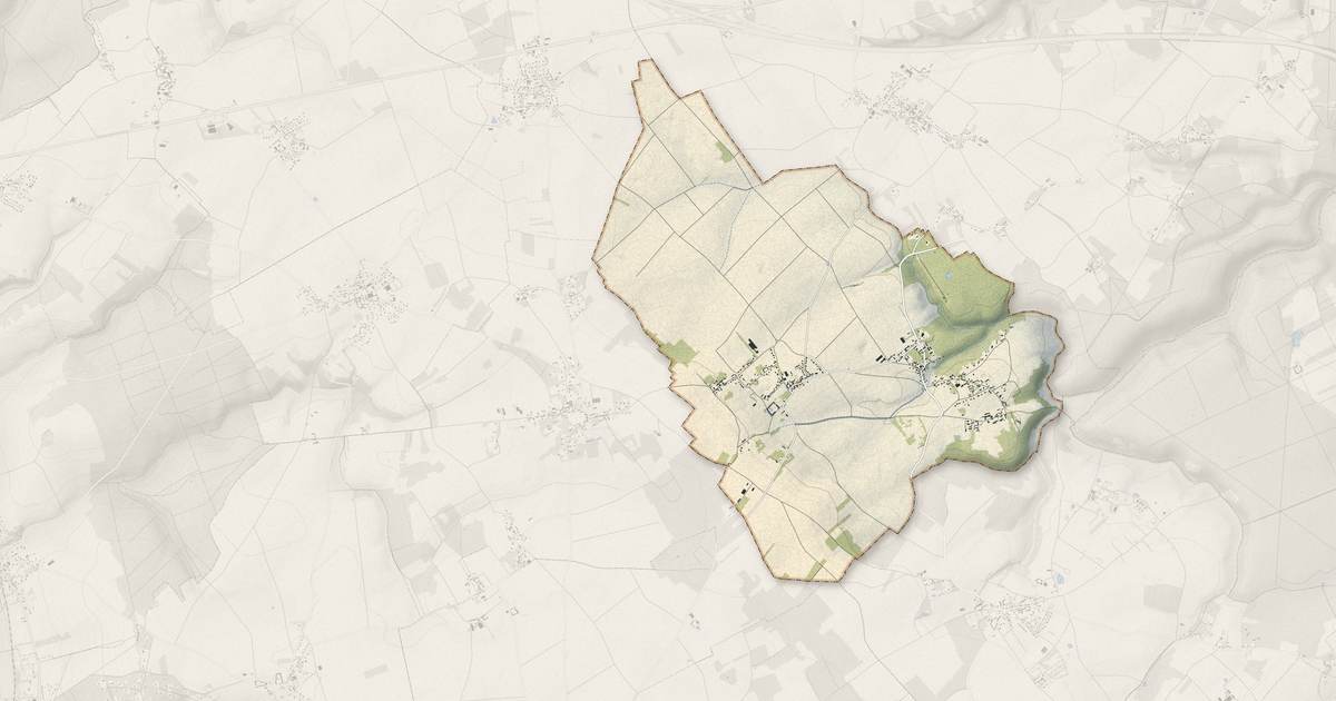 Portrait cartographique de Lommoye : relief, eau, forêts, bâti et voies, calculés à partir des données de l'IGN