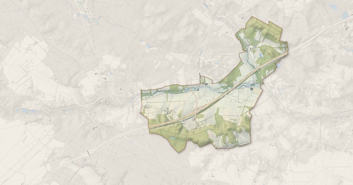 Portrait cartographique de Longvilliers : relief, eau, forêts, bâti et voies, calculés à partir des données de l'IGN