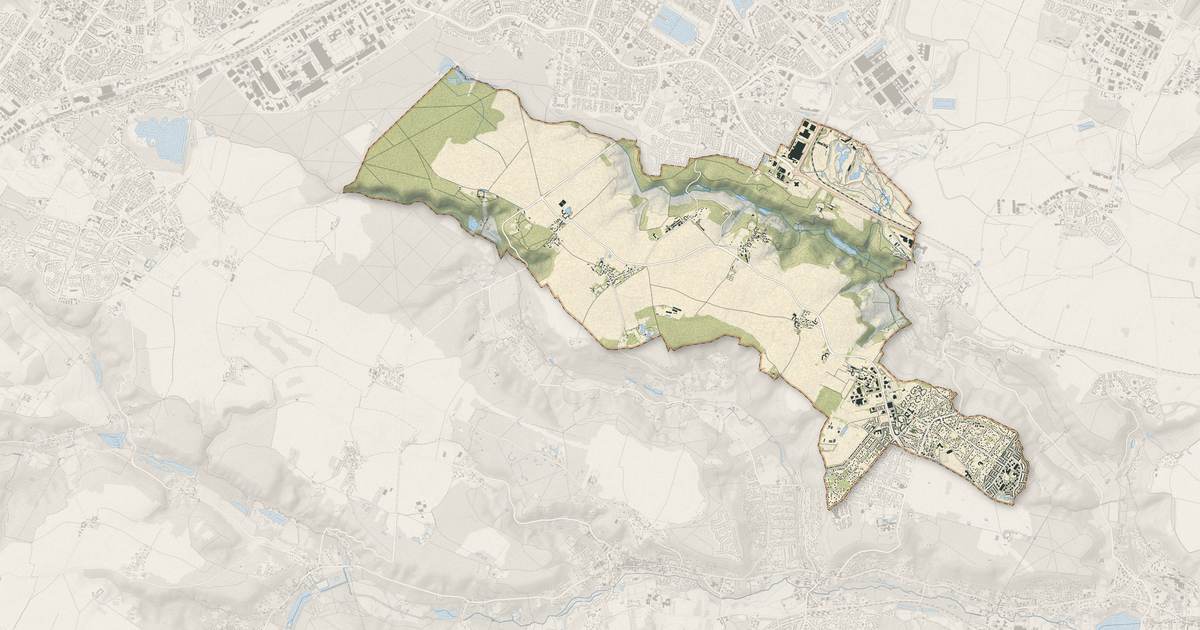 Portrait cartographique de Magny-les-Hameaux : relief, eau, forêts, bâti et voies, calculés à partir des données de l'IGN
