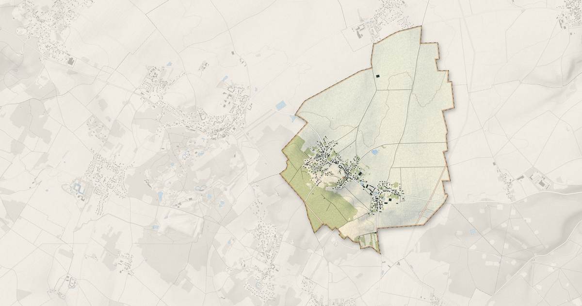 Portrait cartographique de Marcq : relief, eau, forêts, bâti et voies, calculés à partir des données de l'IGN