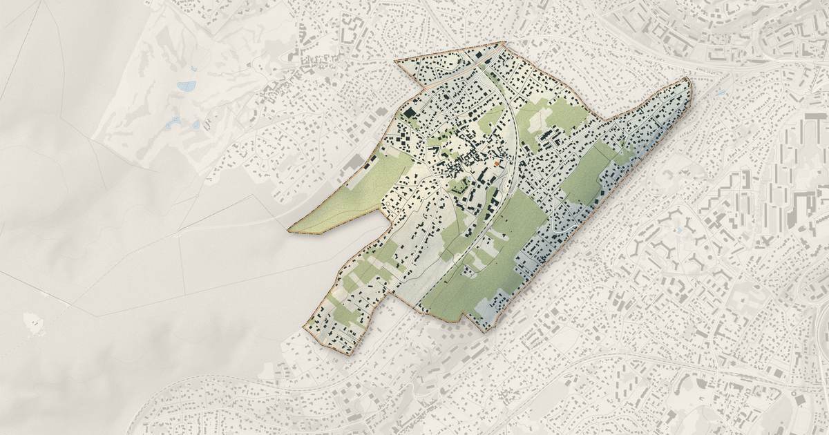 Portrait cartographique de Mareil-Marly : relief, eau, forêts, bâti et voies, calculés à partir des données de l'IGN