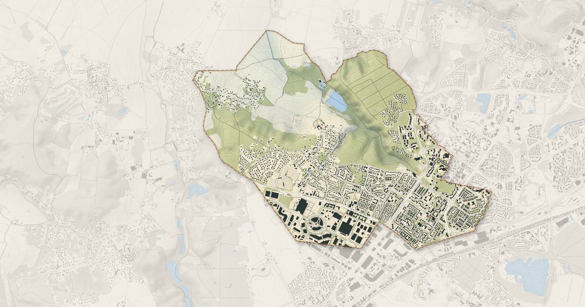 Portrait cartographique de Maurepas : relief, eau, forêts, bâti et voies, calculés à partir des données de l'IGN