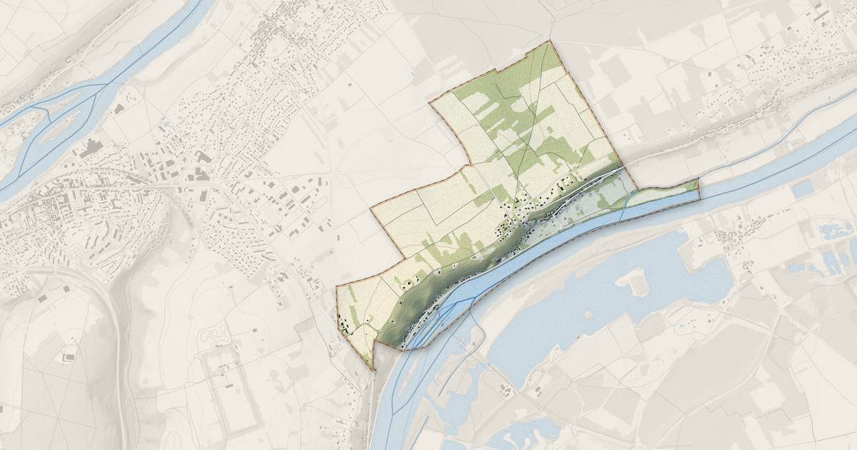 Portrait cartographique de Méricourt : relief, eau, forêts, bâti et voies, calculés à partir des données de l'IGN