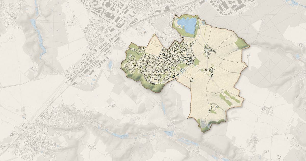Portrait cartographique de Le Mesnil-Saint-Denis : relief, eau, forêts, bâti et voies, calculés à partir des données de l'IGN