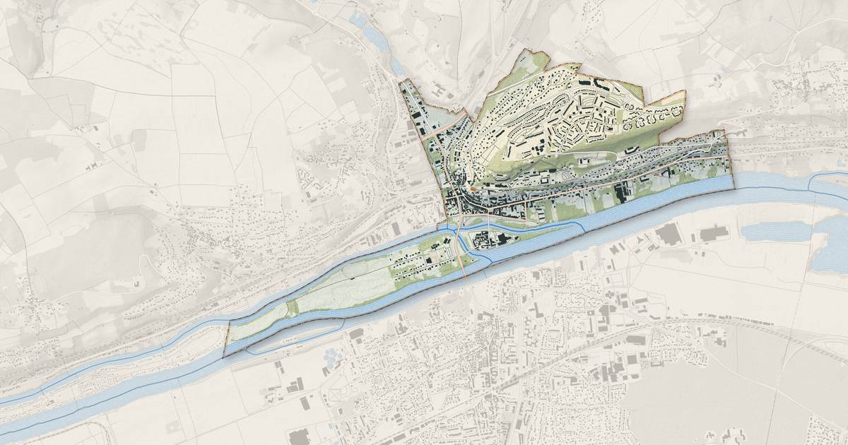 Portrait cartographique de Meulan-en-Yvelines : relief, eau, forêts, bâti et voies, calculés à partir des données de l'IGN