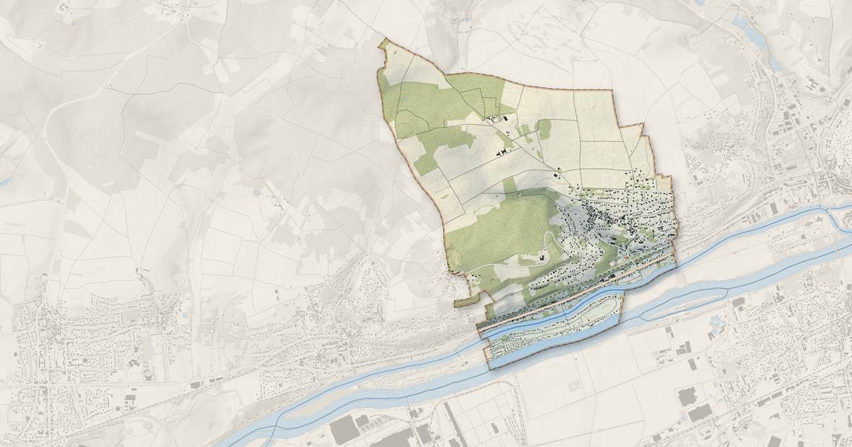 Portrait cartographique de Mézy-sur-Seine : relief, eau, forêts, bâti et voies, calculés à partir des données de l'IGN