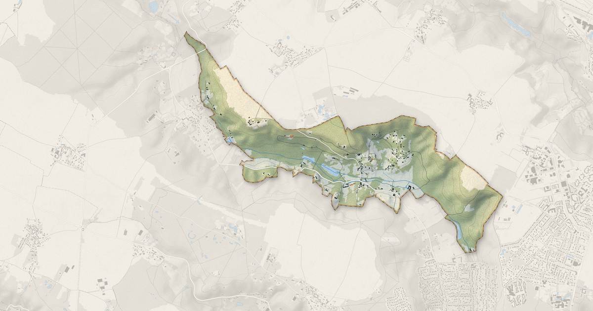 Portrait cartographique de Milon-la-Chapelle : relief, eau, forêts, bâti et voies, calculés à partir des données de l'IGN