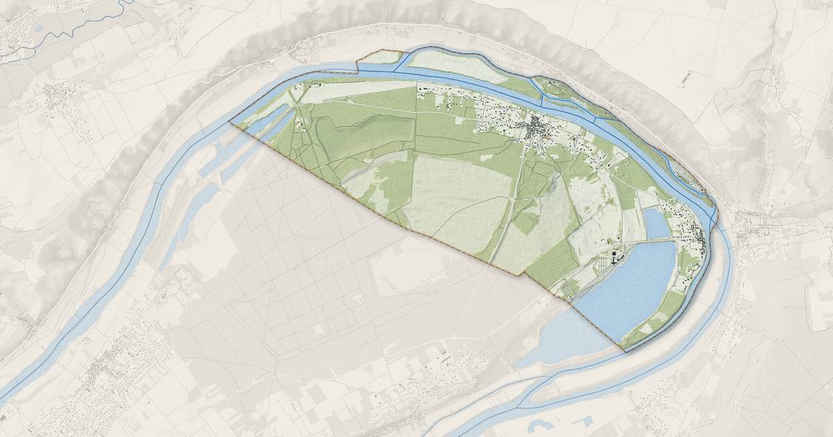 Portrait cartographique de Moisson : relief, eau, forêts, bâti et voies, calculés à partir des données de l'IGN