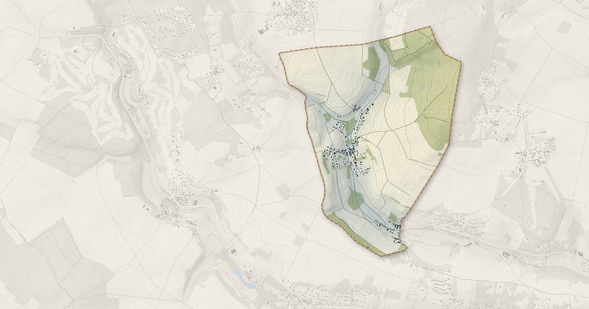Portrait cartographique de Montalet-le-Bois : relief, eau, forêts, bâti et voies, calculés à partir des données de l'IGN