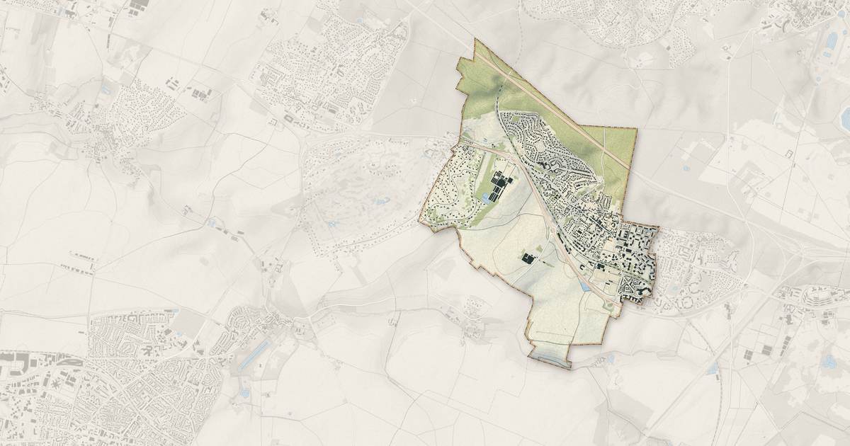 Portrait cartographique de Noisy-le-Roi : relief, eau, forêts, bâti et voies, calculés à partir des données de l'IGN