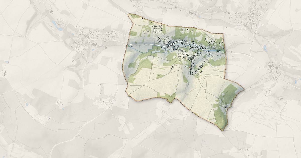 Portrait cartographique de Oinville-sur-Montcient : relief, eau, forêts, bâti et voies, calculés à partir des données de l'IGN