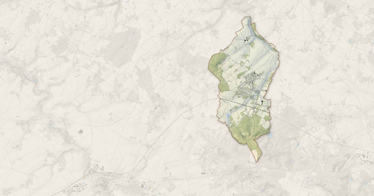 Portrait cartographique de Orgerus : relief, eau, forêts, bâti et voies, calculés à partir des données de l'IGN