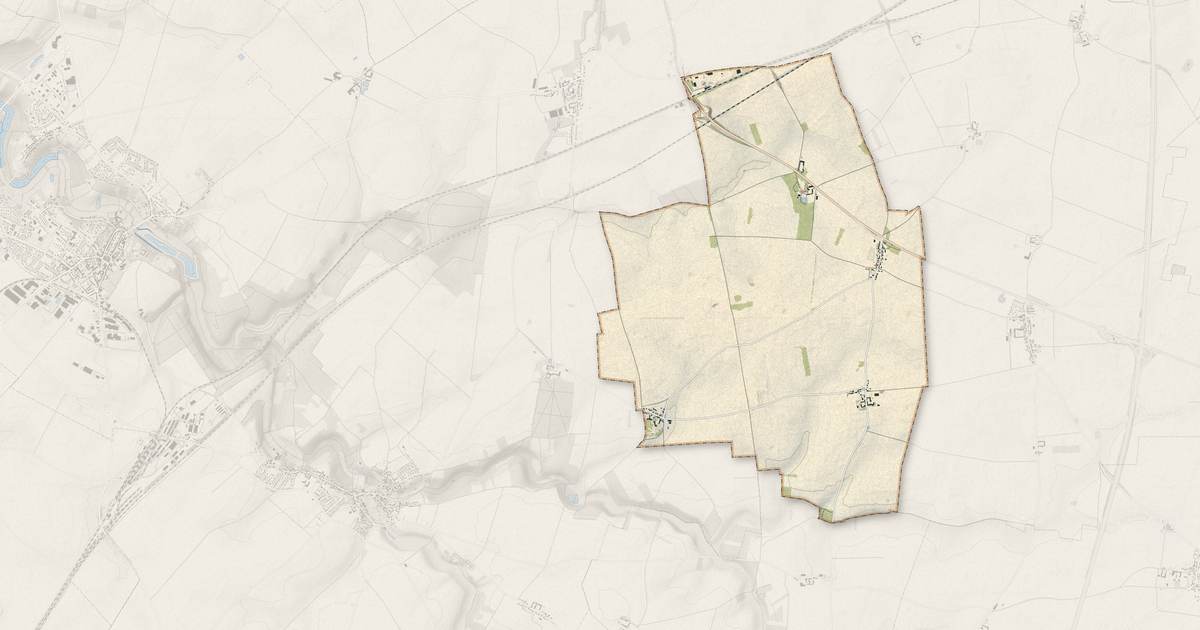 Portrait cartographique de Paray-Douaville : relief, eau, forêts, bâti et voies, calculés à partir des données de l'IGN