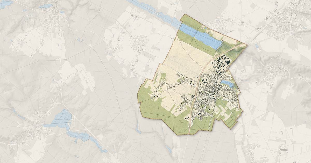 Portrait cartographique de Le Perray-en-Yvelines : relief, eau, forêts, bâti et voies, calculés à partir des données de l'IGN