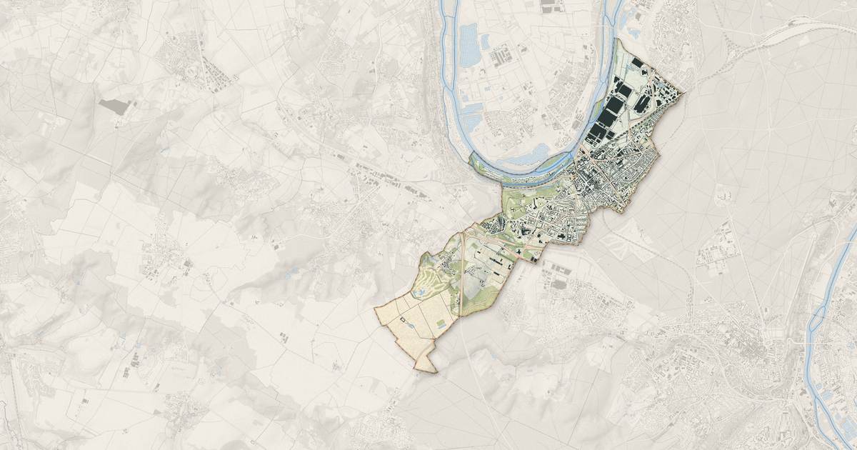 Portrait cartographique de Poissy : relief, eau, forêts, bâti et voies, calculés à partir des données de l'IGN