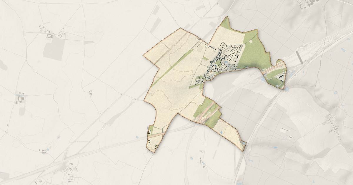 Portrait cartographique de Ponthévrard : relief, eau, forêts, bâti et voies, calculés à partir des données de l'IGN