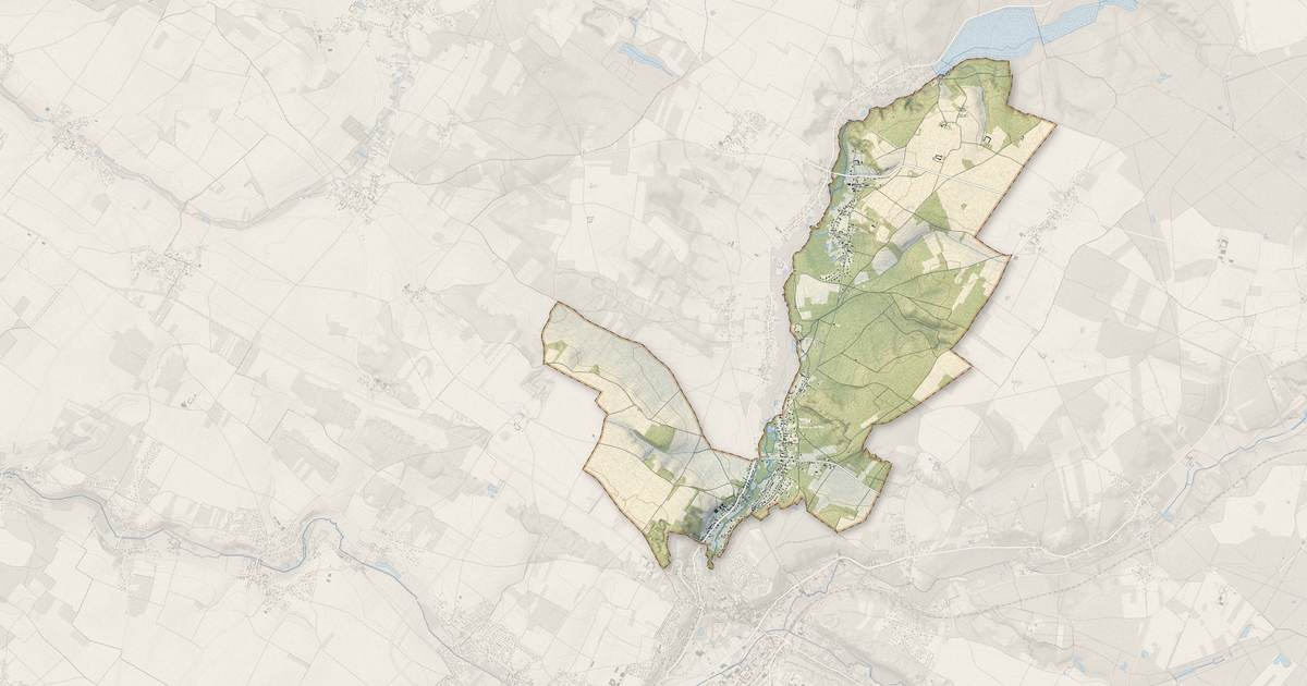 Portrait cartographique de Raizeux : relief, eau, forêts, bâti et voies, calculés à partir des données de l'IGN