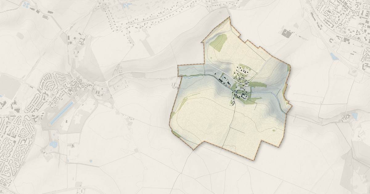 Portrait cartographique de Rennemoulin : relief, eau, forêts, bâti et voies, calculés à partir des données de l'IGN