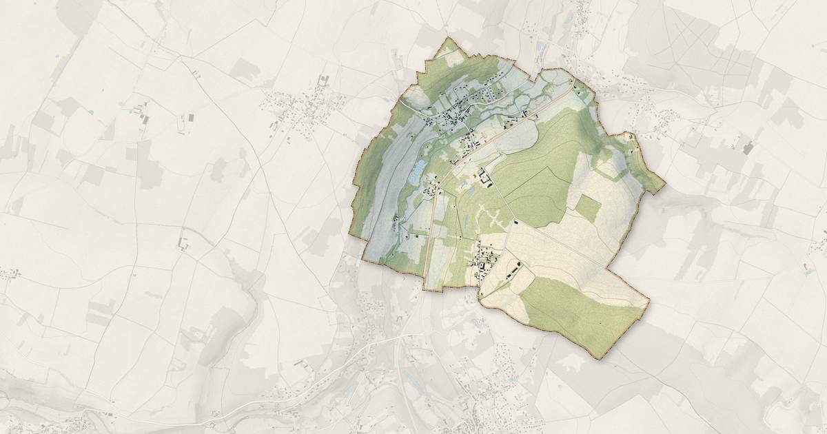 Portrait cartographique de Rosay : relief, eau, forêts, bâti et voies, calculés à partir des données de l'IGN