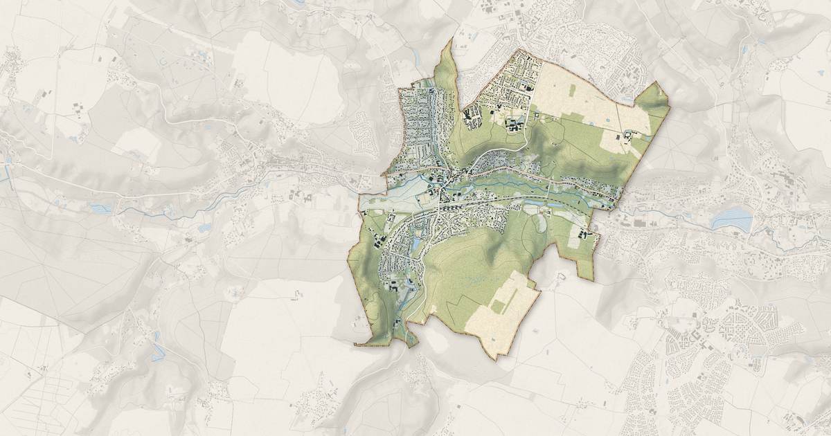 Portrait cartographique de Saint-Rémy-lès-Chevreuse : relief, eau, forêts, bâti et voies, calculés à partir des données de l'IGN