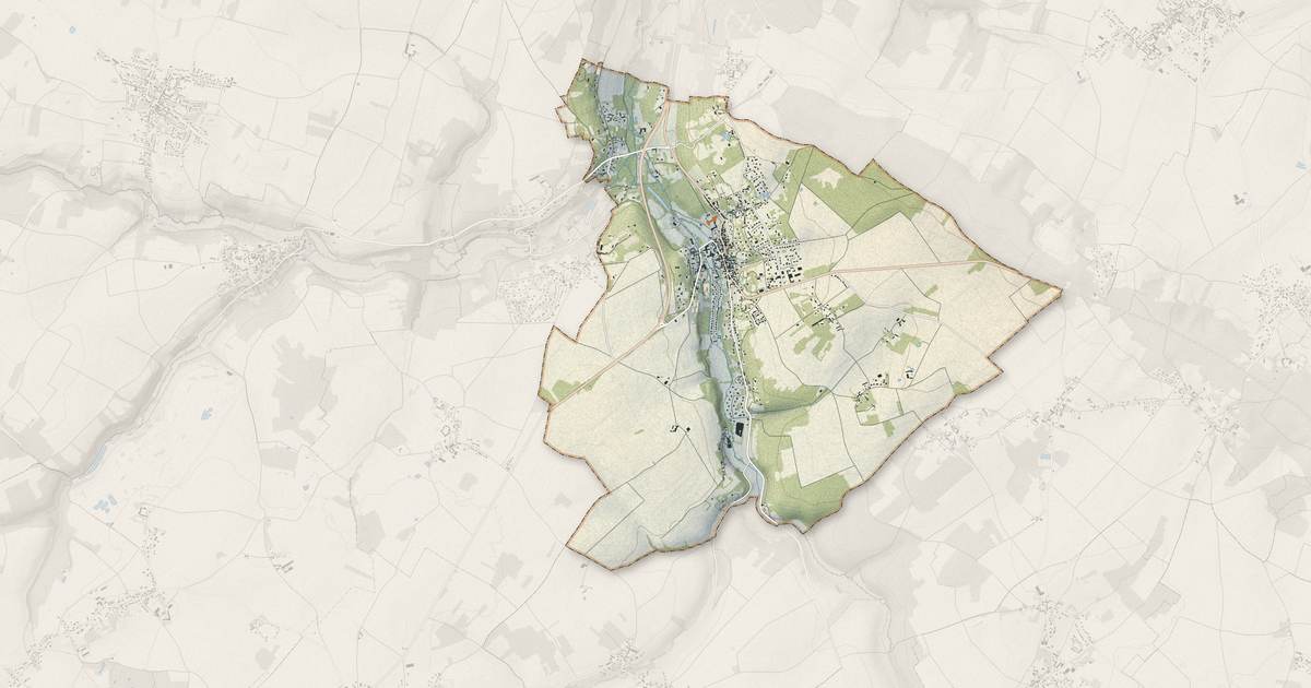 Portrait cartographique de Septeuil : relief, eau, forêts, bâti et voies, calculés à partir des données de l'IGN
