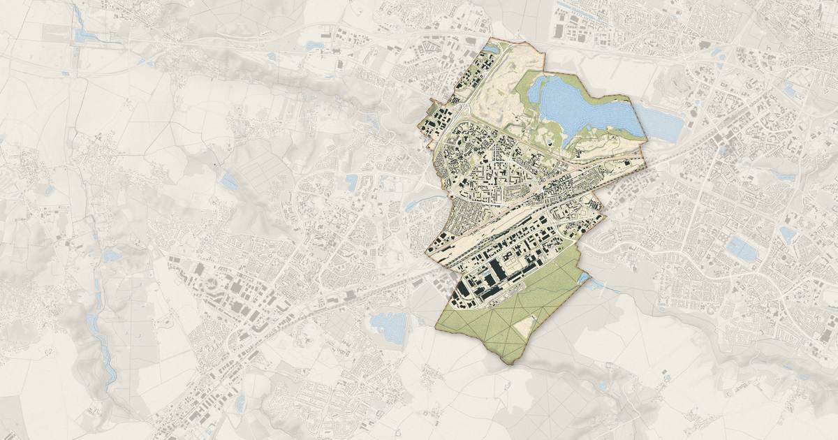 Portrait cartographique de Trappes : relief, eau, forêts, bâti et voies, calculés à partir des données de l'IGN