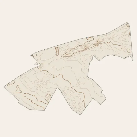 La Verrière : courbes de niveau