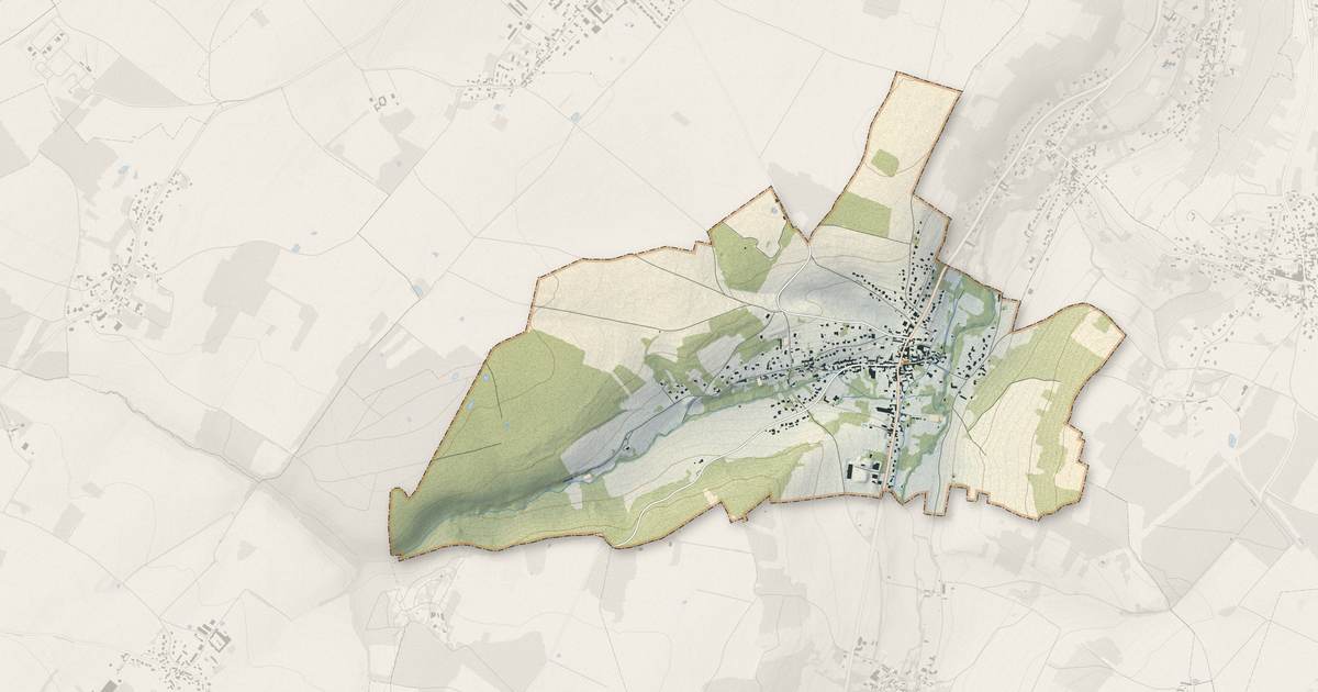 Portrait cartographique de Vert : relief, eau, forêts, bâti et voies, calculés à partir des données de l'IGN
