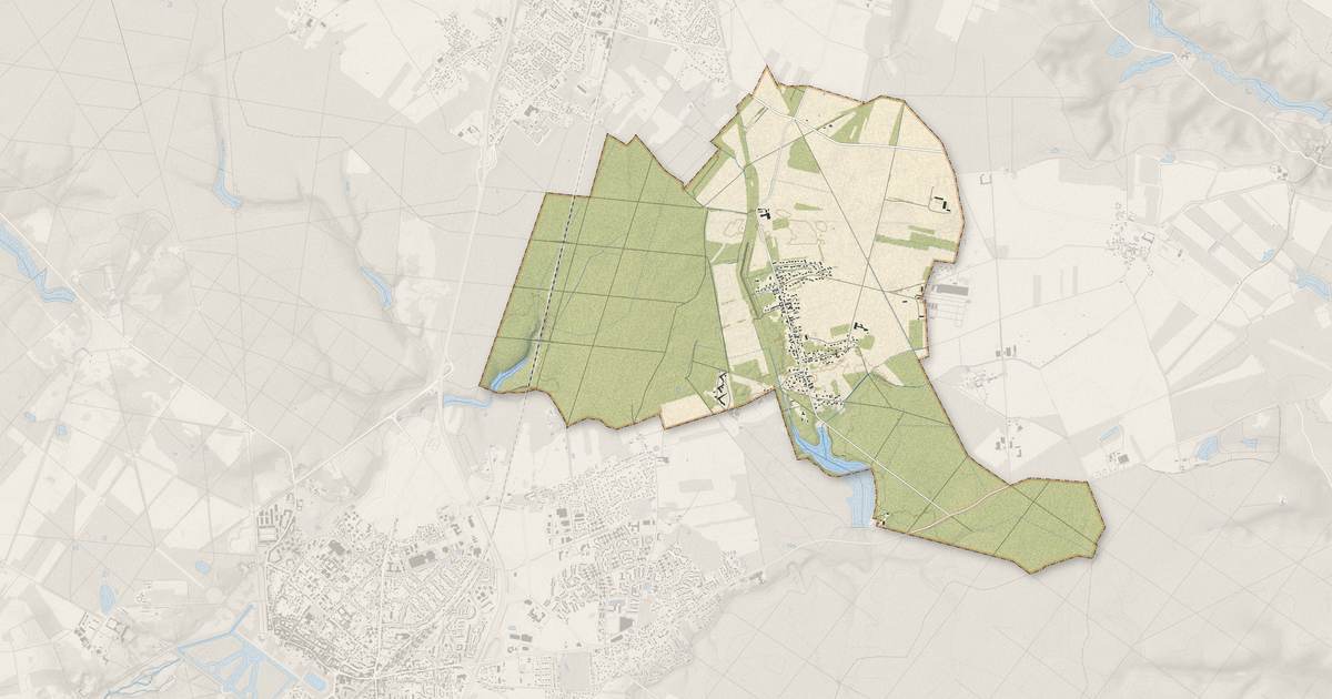 Portrait cartographique de Vieille-Église-en-Yvelines : relief, eau, forêts, bâti et voies, calculés à partir des données de l'IGN