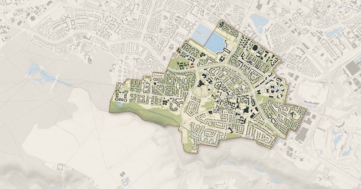 Portrait cartographique de Voisins-le-Bretonneux : relief, eau, forêts, bâti et voies, calculés à partir des données de l'IGN