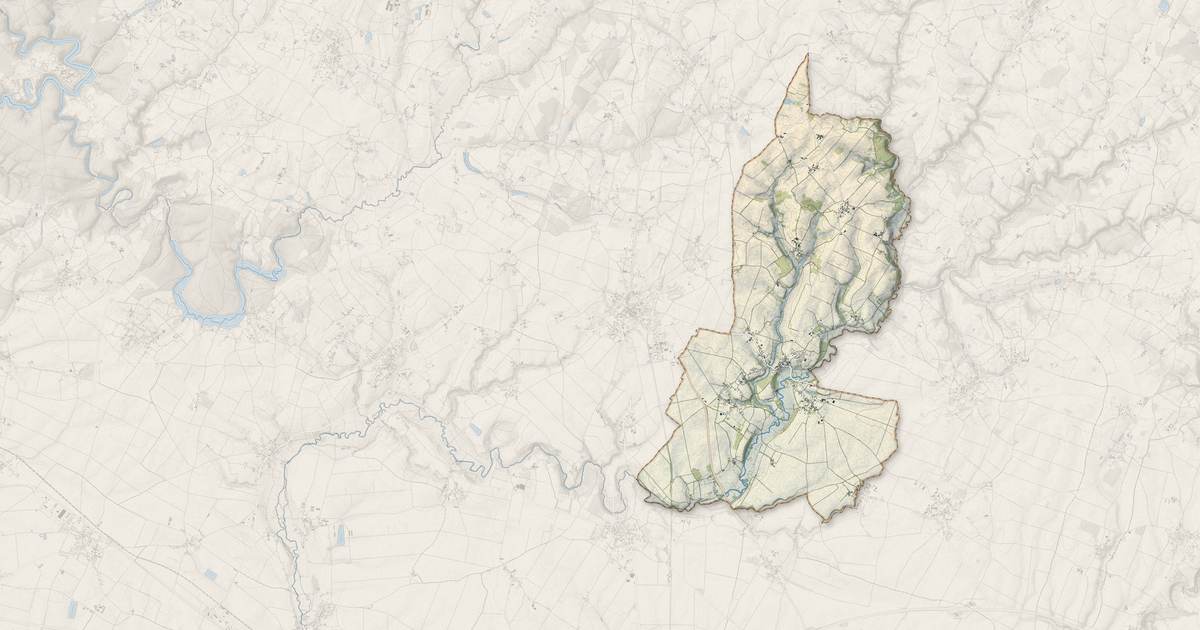 Portrait cartographique de Ardin : relief, eau, forêts, bâti et voies, calculés à partir des données de l'IGN