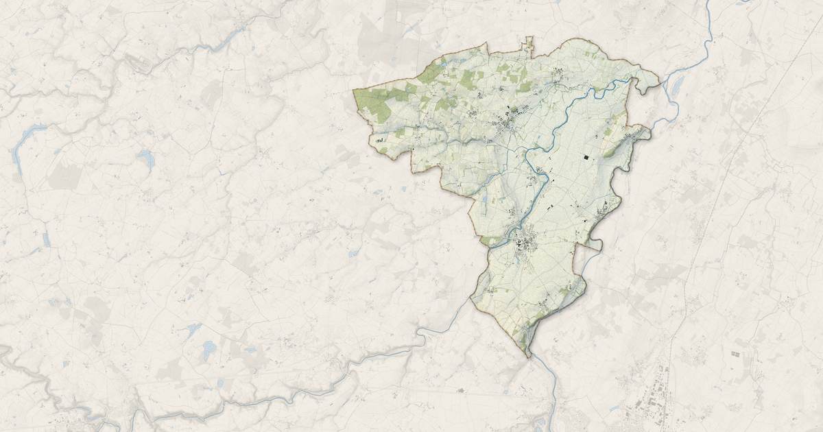 Portrait cartographique de Loretz-d'Argenton : relief, eau, forêts, bâti et voies, calculés à partir des données de l'IGN