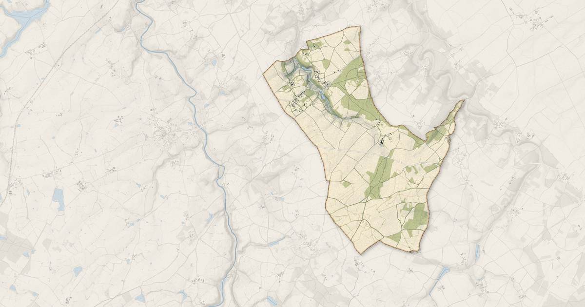 Portrait cartographique de Aubigny : relief, eau, forêts, bâti et voies, calculés à partir des données de l'IGN