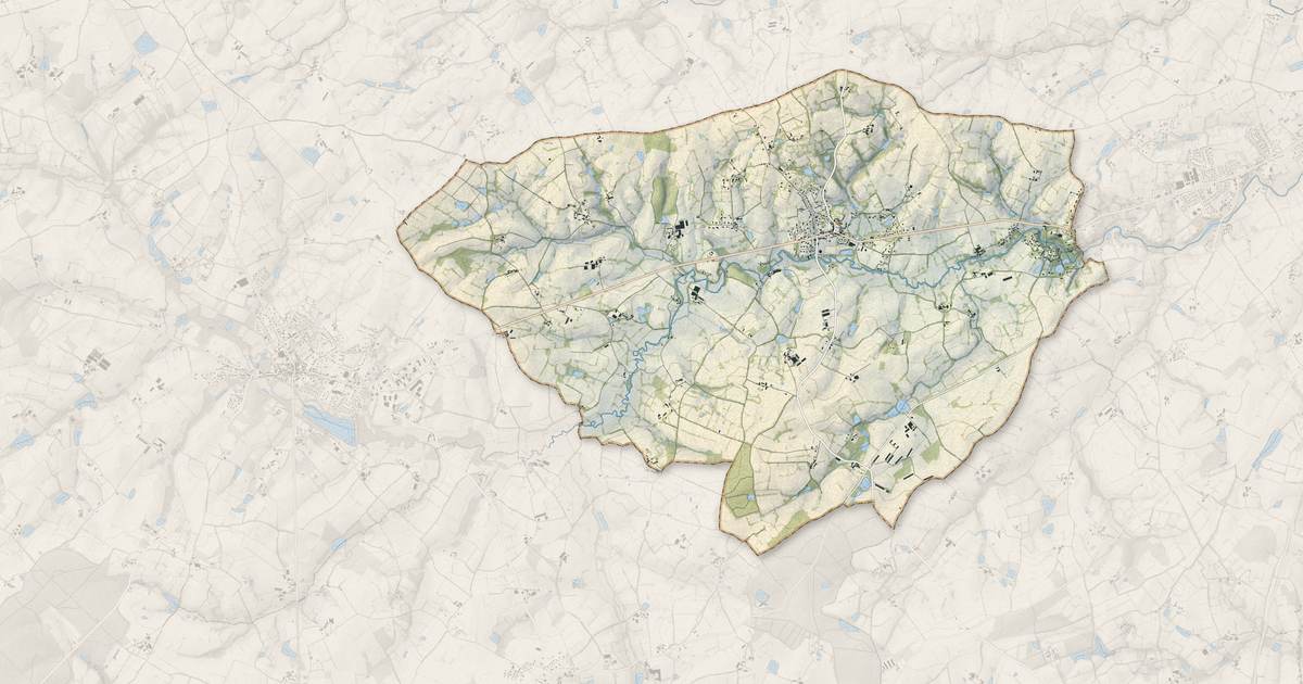 Portrait cartographique de Azay-sur-Thouet : relief, eau, forêts, bâti et voies, calculés à partir des données de l'IGN