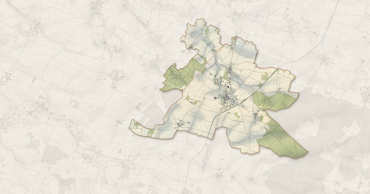 Portrait cartographique de Beauvoir-sur-Niort : relief, eau, forêts, bâti et voies, calculés à partir des données de l'IGN