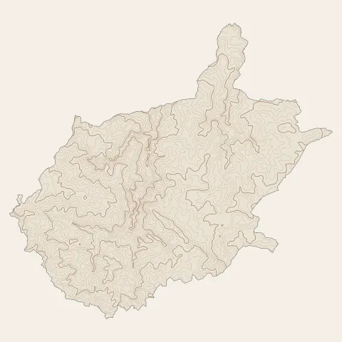 Bressuire : courbes de niveau