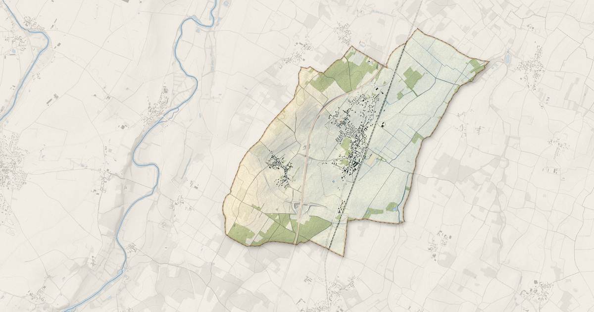 Portrait cartographique de Brion-près-Thouet : relief, eau, forêts, bâti et voies, calculés à partir des données de l'IGN
