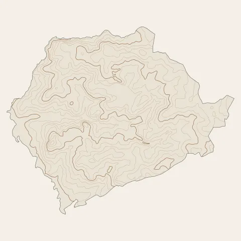 Cerizay : courbes de niveau