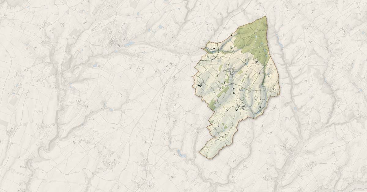 Portrait cartographique de La Chapelle-Bâton : relief, eau, forêts, bâti et voies, calculés à partir des données de l'IGN