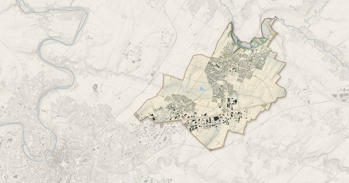 Portrait cartographique de Chauray : relief, eau, forêts, bâti et voies, calculés à partir des données de l'IGN
