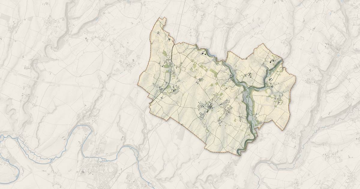 Portrait cartographique de Cherveux : relief, eau, forêts, bâti et voies, calculés à partir des données de l'IGN