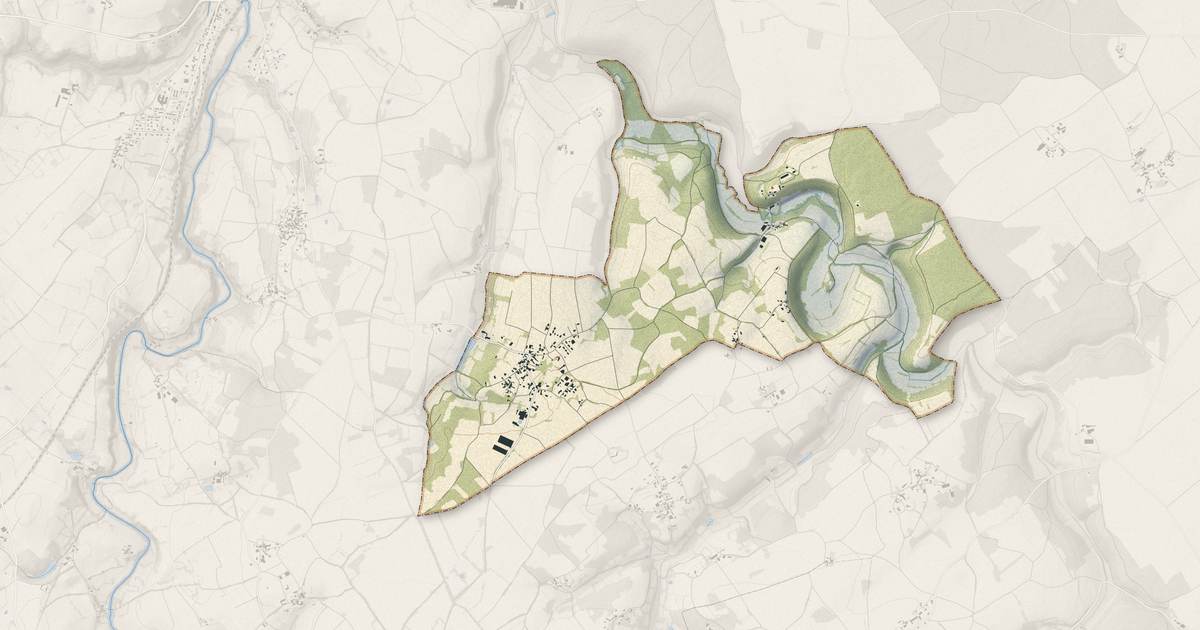 Portrait cartographique de Le Chillou : relief, eau, forêts, bâti et voies, calculés à partir des données de l'IGN